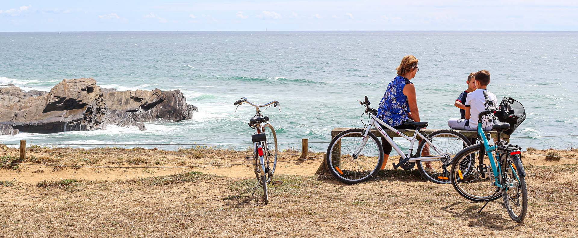 header vacances à vélo en camping bord de mer